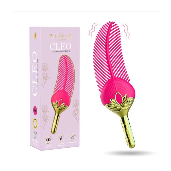 CLEO FEATHER TICKER PINK