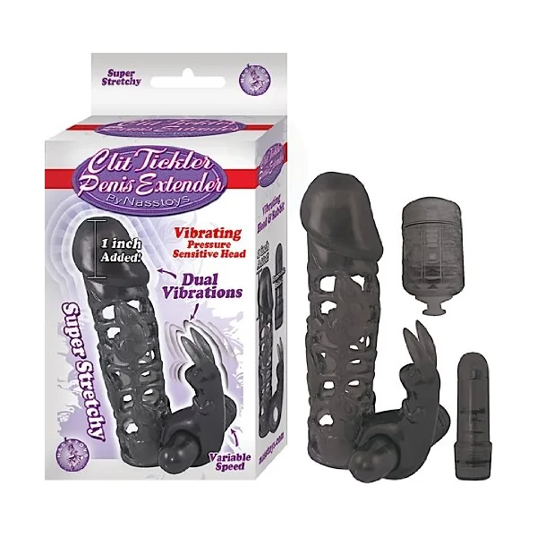 CLIT TICKLER PENIS EXTENDER BLACK