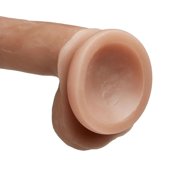 CLOUD 9 DUAL DENSITY DILDO TOUCH 7IN W/ BALLS TAN/ MOCHA