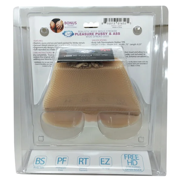 CLOUD 9 REALISTIC PUSSY & ASS BODY MOLD W/SPREAD LEGS LIGHT