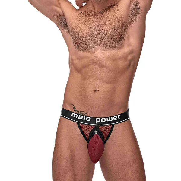 COCK PIT COCK RING JOCK BURGUNDY S/M