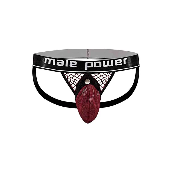 Cock Pit Net Cock Ring Jock - S/ M - Burgundy