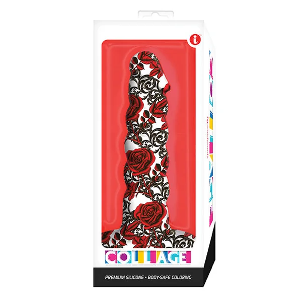 Collage Iron Rose Twisted Silicone Dildo