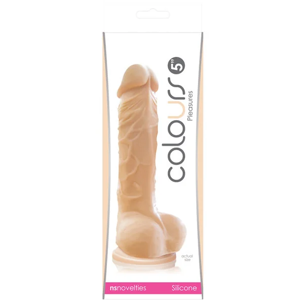 Colours Pleasures 5" Dildo W-suction Cup - Flesh