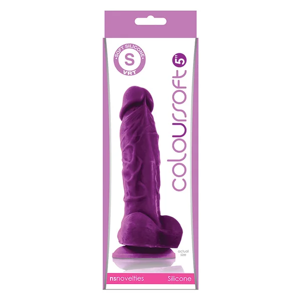 Coloursoft Soft Dildo Purple - 5"