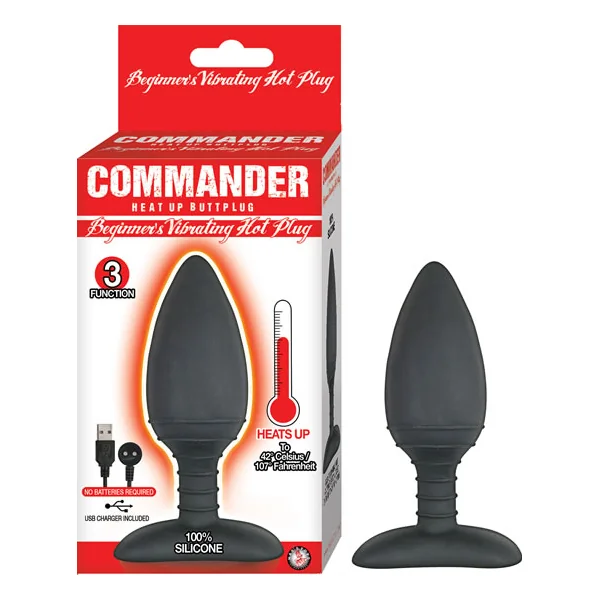 COMMANDER BEGINNER’S VIBRATING HOT PLUG-BLACK