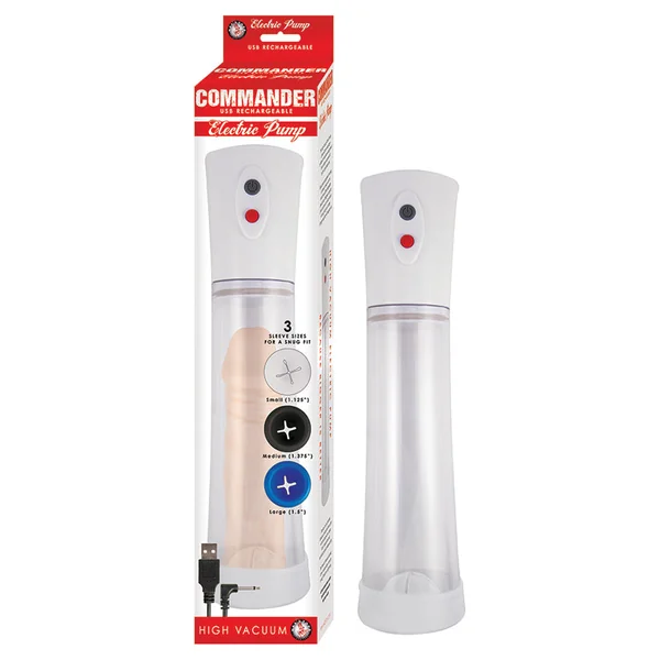 Commander Electric Penis Pump - Clear