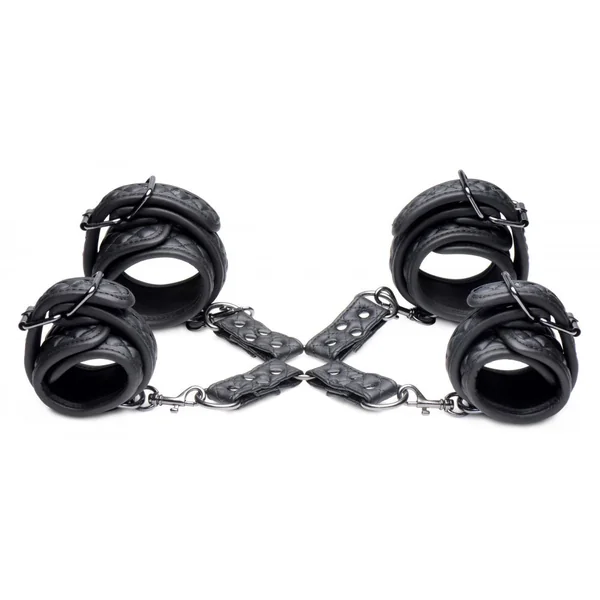Concede Wrist and Ankle Restraint Set With Bonus Hog-Tie Adaptor
