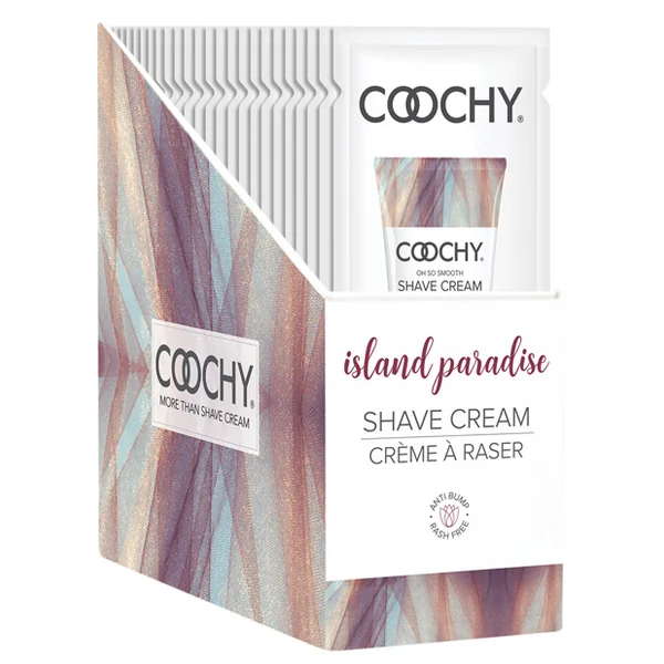 COOCHY SHAVE CREAM ISLAND PARADISE FOIL 15 ML 24PC DISPLAY