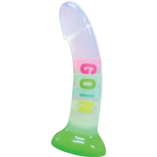 Cotton Candy Dirty Talk Goin Deep Silicone Dildo 7in – Multicolor