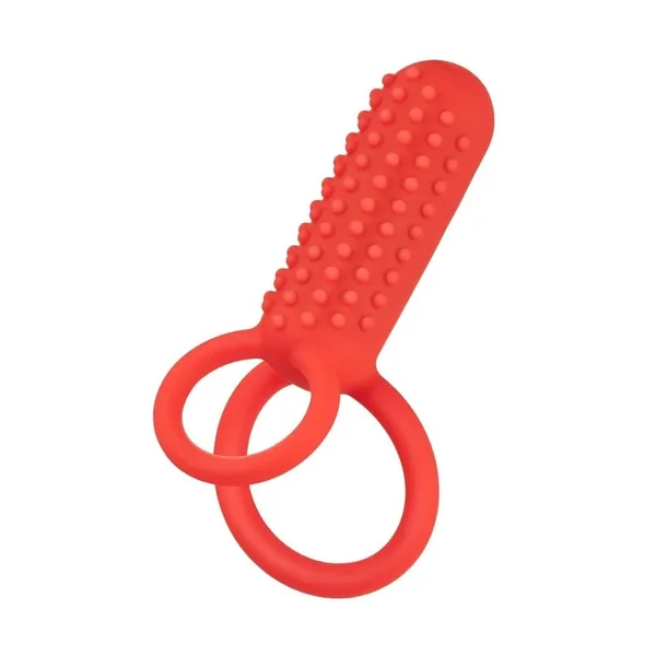 Couple’s Enhancers Silicone Rechargeable Vertical Dual Enhancer – Red