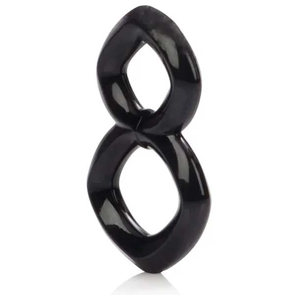 Crazy 8 Enhancer Double Cock Ring – Black