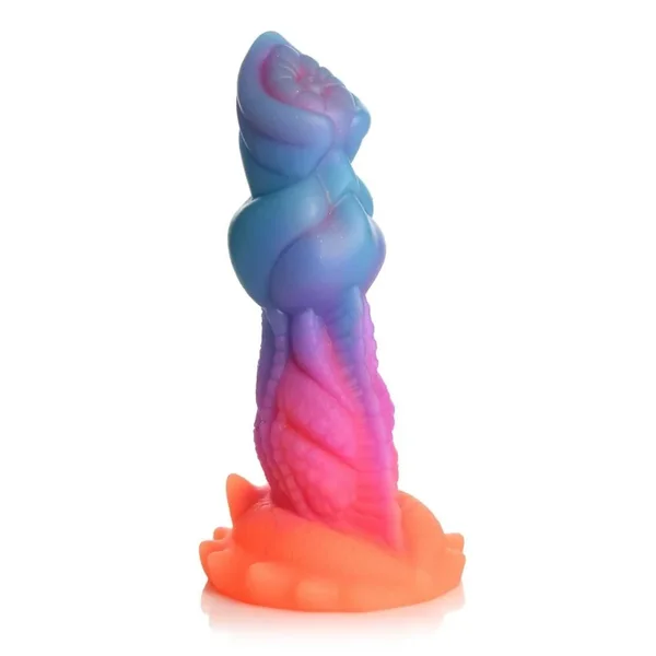 Creature Cocks Aqua-Cock Glow in the Dark Silicone Dildo – Multicolor