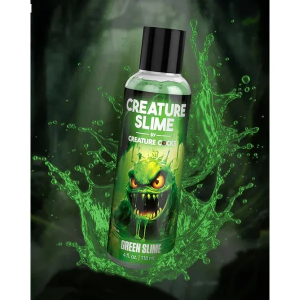 CREATURE COCKS CREATURE SLIME WATER BASED GREEN SLIME LUBE 4OZ