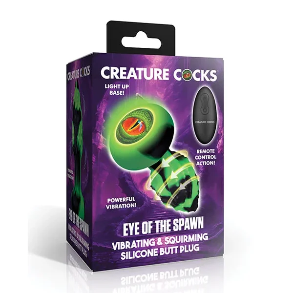 Creature Cocks – Eye of the Spawn Vibrating & Squirming Silicone Butt Plug