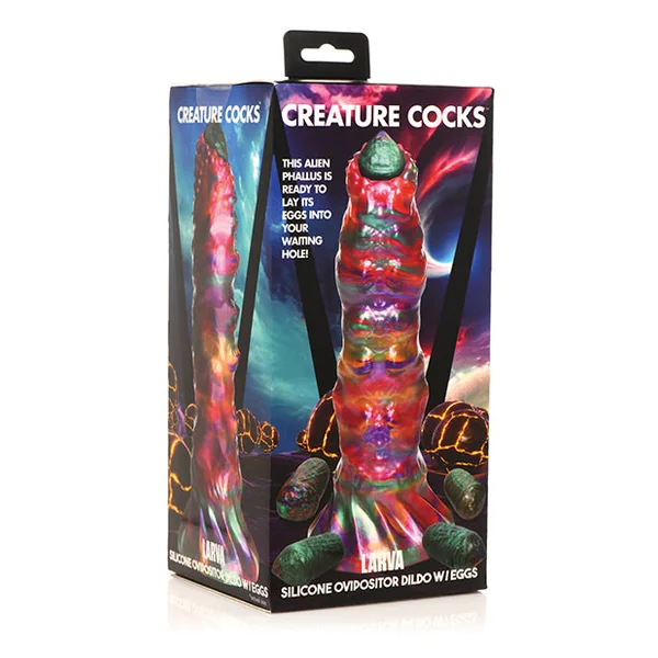Creature Cocks Larva Ovipositor Silicone Dildo W/eggs