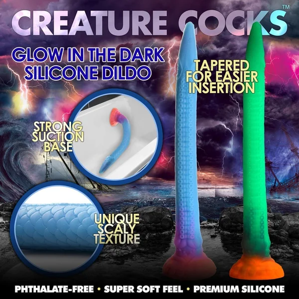 Creature Cocks Makara Glow-in-the-Dark Silicone Snake Dildo