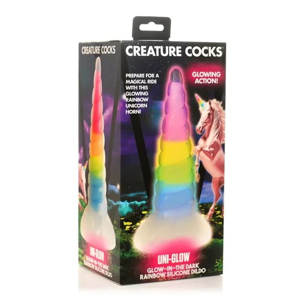 Creature Cocks ‘Uni-Glow’ Glow-In-Dark Rainbow Dildo