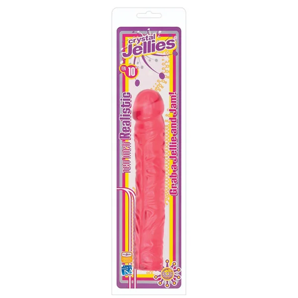 Crystal Jellies 10" Classic Dildo - Pink