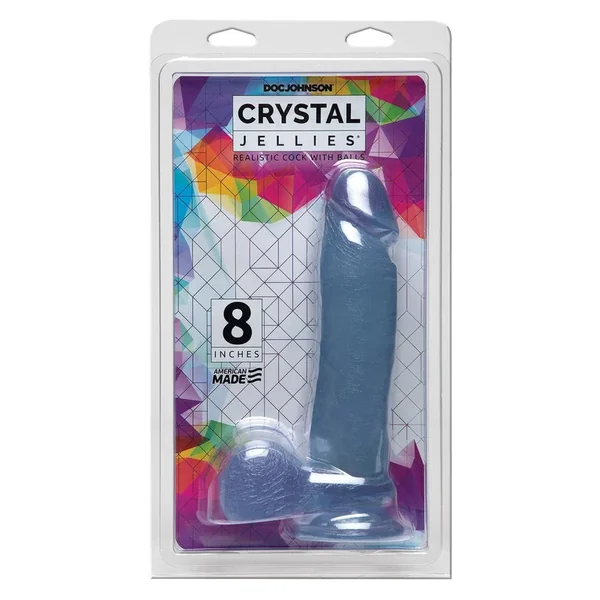Crystal Jellies 8″ Ballsy Cock – Clear