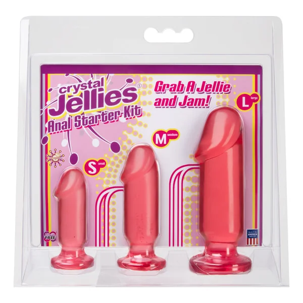 Crystal Jellies Anal Plug Starter Kit 3pk by Doc Johnson