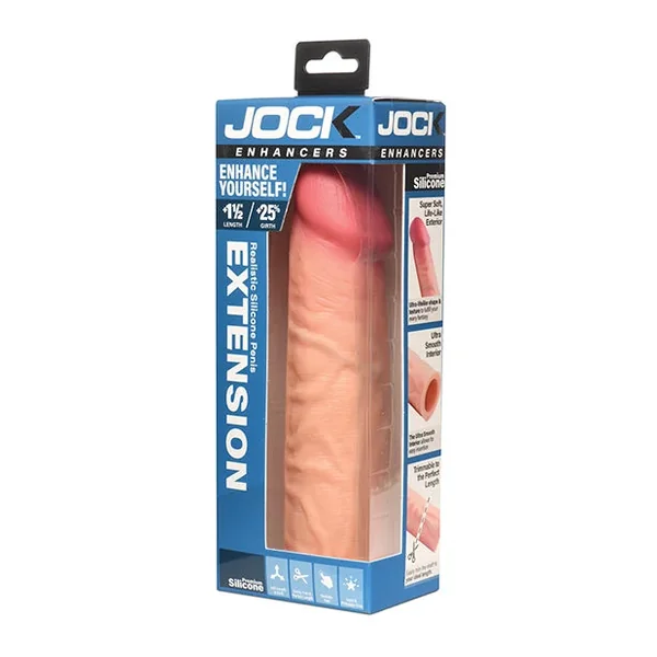 Curve Toys Jock Enhancers 1.5″ Silicone Penis Extension Sleeve – Light