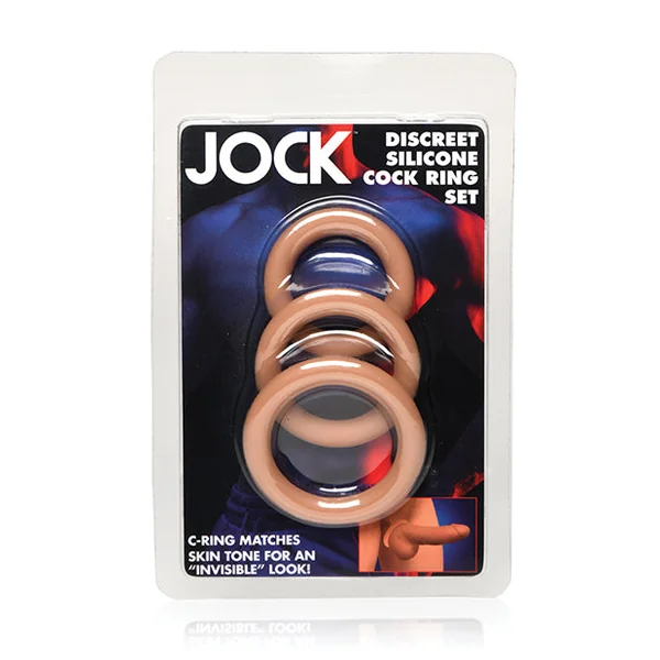 Curve Toys Jock Silicone Cock Ring Set of 3 - Medium