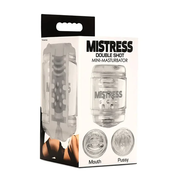 Curve Toys Mistress Double Shot Mini Masturbator Mouth & Pussy – Clear