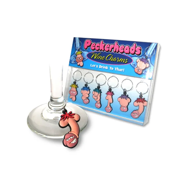 (D) PECKER HEAD WINE CHARMS