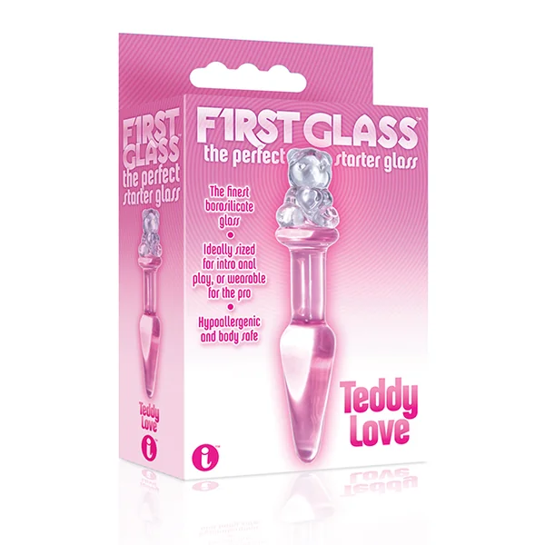 (D) THE 9S FIRST GLASS TEDDY BUTT PLUG PINK