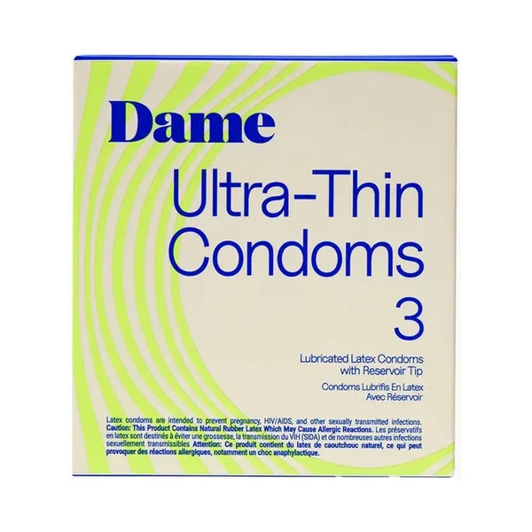 Dame Ultra Thin-Latex Condoms 3 ct