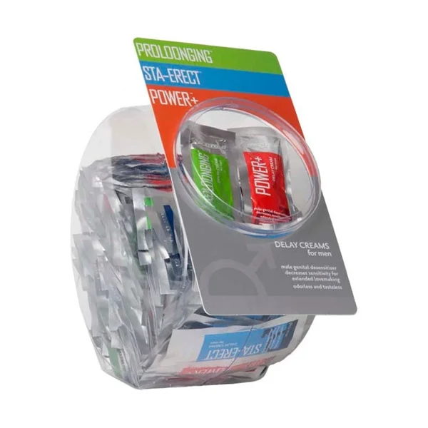 Delay Creams Display 144 Packets Fishbowl