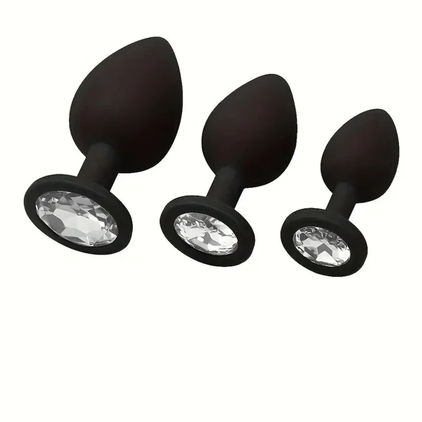 Diamond Bottom Silicone Anal Plug Butt Anal G-Spot Sex Stimulator