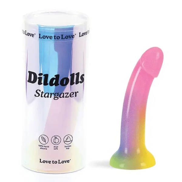 Dildolls Ombré Rainbow Stargazer Suction Cup Dildo for Beginners