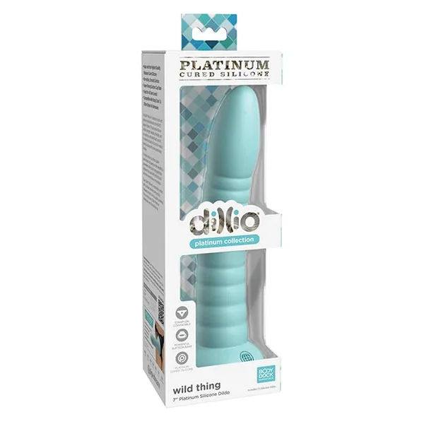 Dillio Platinum 7″ Wild Thing Silicone Dildo – Teal