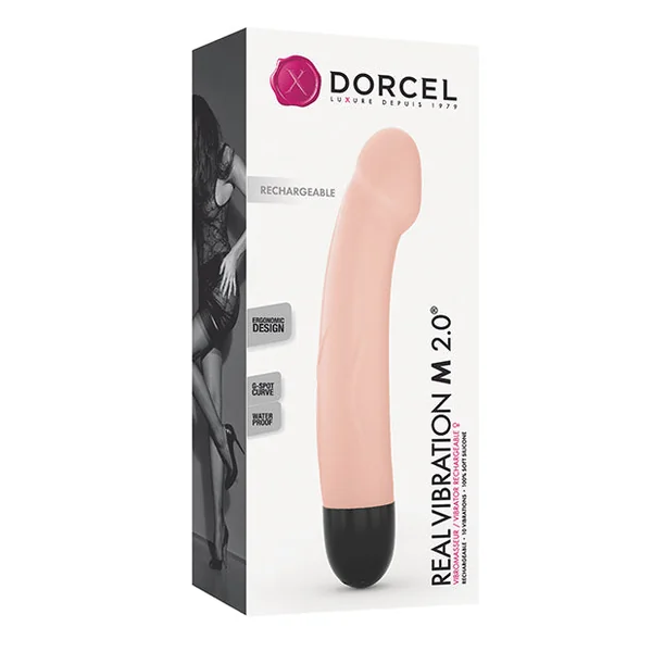 Dorcel Real Vibration M 8.5" Rechargeable Vibrator - Flesh