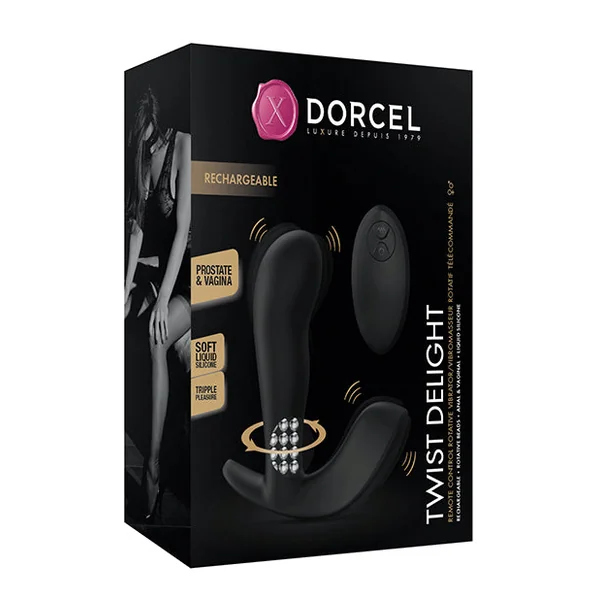 Dorcel Twist Delight Rotating Head W-beads - Black