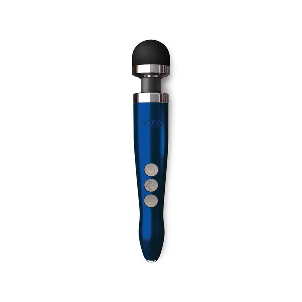 Doxy Die Cast 3R Rechargeable Compact Wand Vibrator - Blue Flame