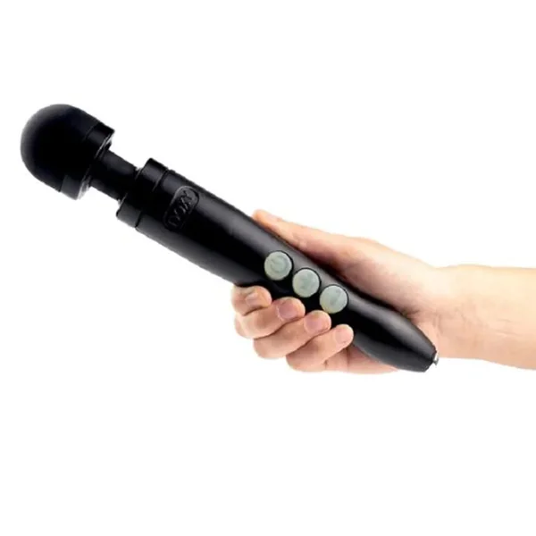Doxy Diecast Matte Black Rechargeable Vibrating Wand Vibrator