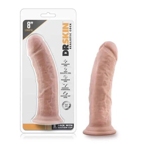 Dr. Skin - 8 Inch Cock W - Suction Cup - Vanilla