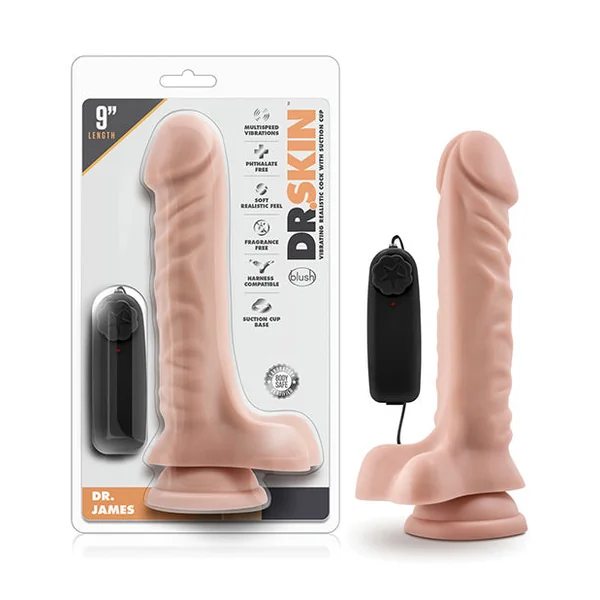 Dr Skin Dr. James 9 Inch Vibrating Cock with Suction Cup