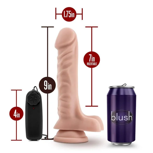 Dr. Skin - Dr. James - 9 Inch Vibrating Cock With Suction Cup - Vanilla