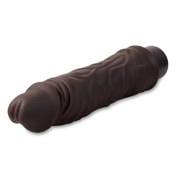 Dr. Skin Silicone - Dr. David - 8 Inch Vibrating Dildo - Brown