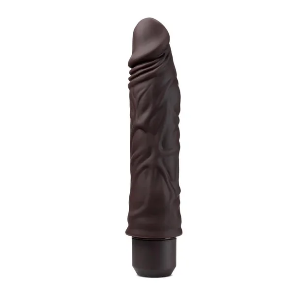 Dr. Skin Silicone Dr. David Vibrating Dildo 8in – Chocolate