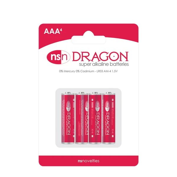 DRAGON 4PK ALKALINE AAA BATTERIES