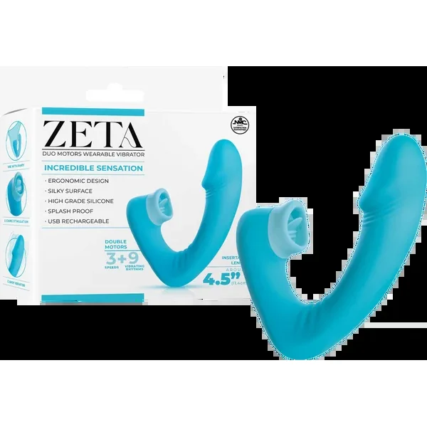 Dual Motor Wearable Vibrator (Blue)