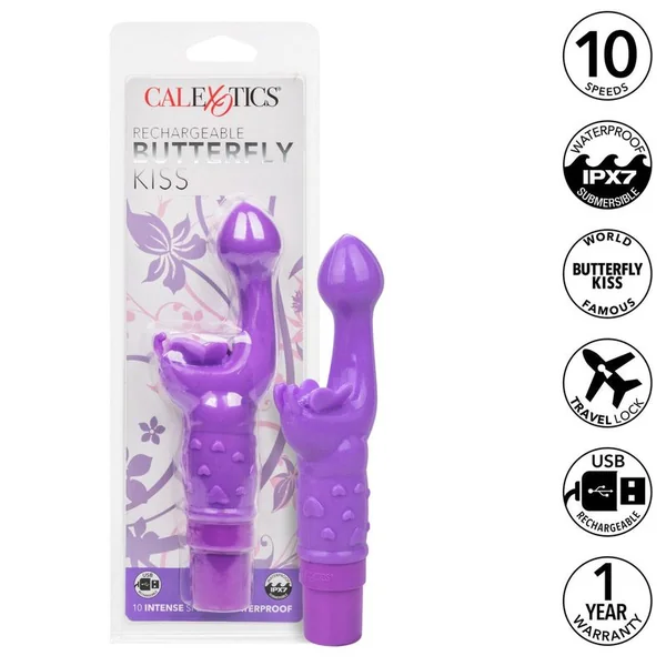 Dual stimulation vibrator- Butterfly Kiss | Flexible & Waterproof for Intense Pleasure