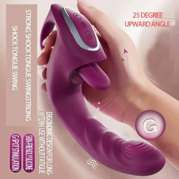 Dual-Head G-Spot & Rabbit Vibrator Wand – USB Rechargeable & Waterproof