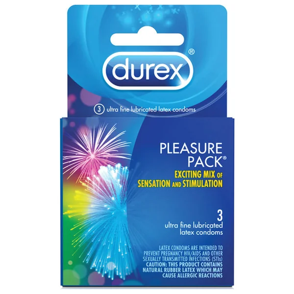 Durex Condom Pleasure Pack - Box Of 3