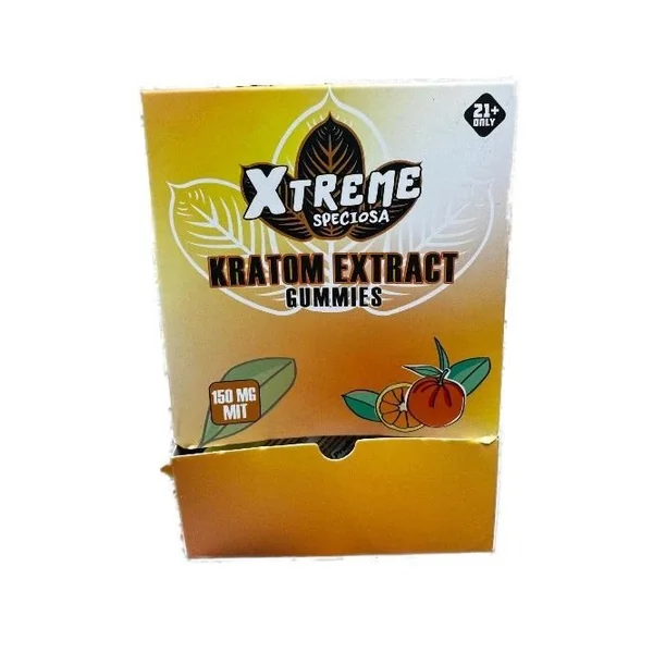 Earth Kratom Xtreme Gummies 150mg 6ct Box Blue Raspberry